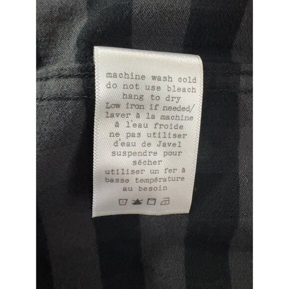 Rag & Bone slim fit plaid 3/4 placket shirt size M color asphalt NWT - Picture 6 of 9